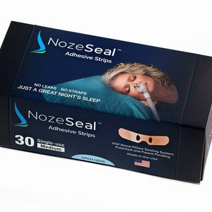 Front view of NozeSeal Adhesive Strips box
