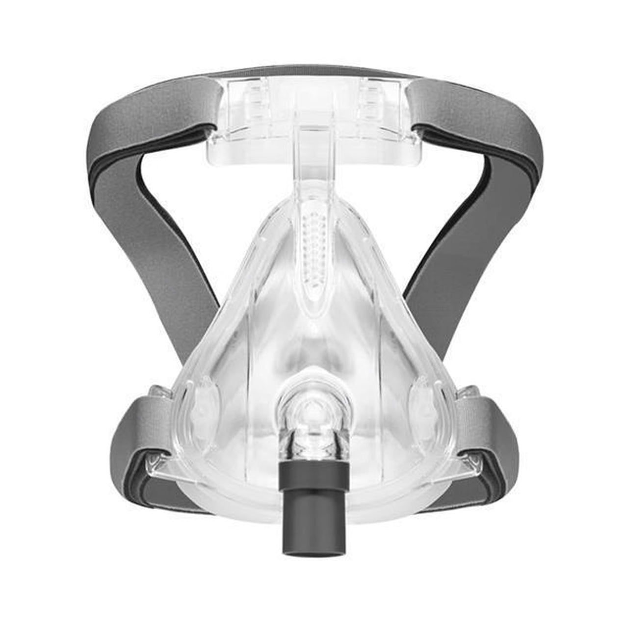Front view of Numa Full Face Mask with grey headgear.