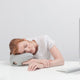 Woman Sleeping On Desk With The Mini Desk & Travel Pillow.