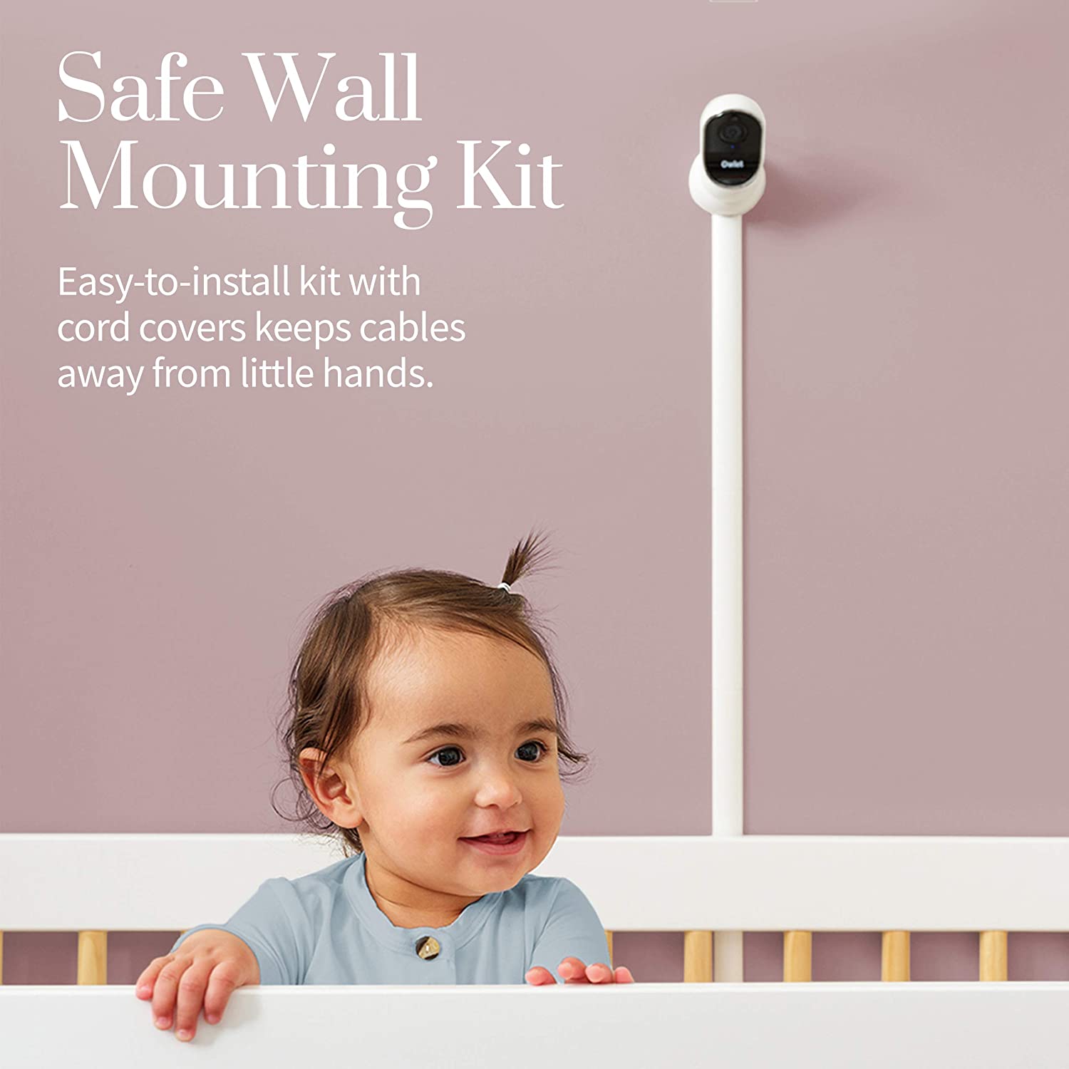 Front view of Owlet Cam Safe Wall Mounting Feature