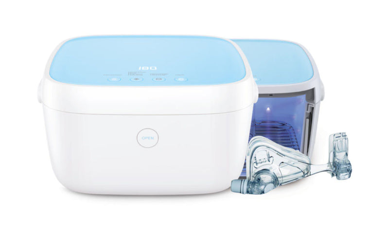 Front view of  Paptizer UV CPAP Cleaner and clean mask