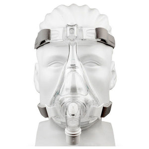 Front view of mannequin with Amara Full Face CPAP Mask with Gel & Silicone Cushions