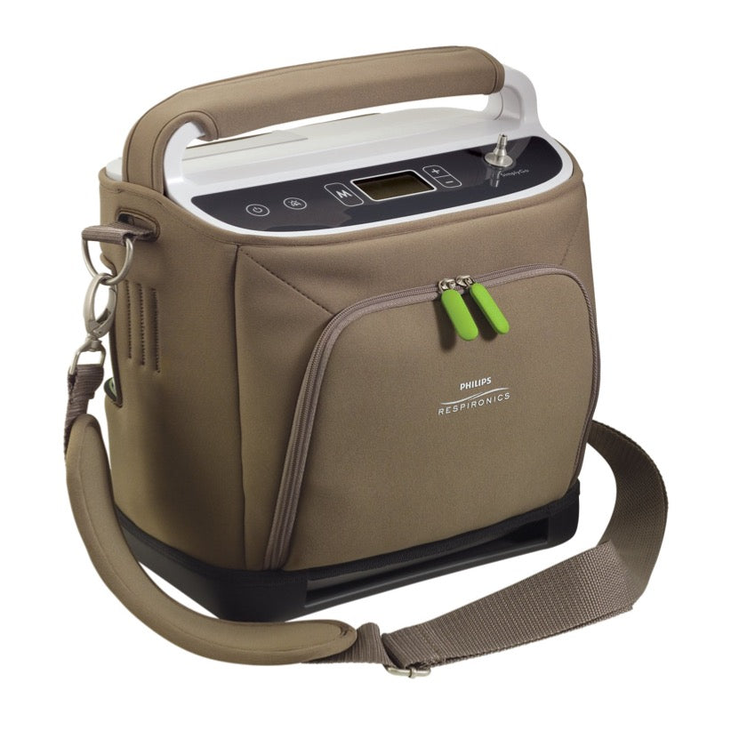 Brown bag for Philips Respironics SimplyGo Portable Oxygen Concentrator Bundle (Continuous Flow & Pulse Dose)