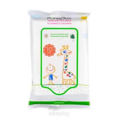 Purdoux Hand & Face Wipes for Babies & Children - 120 Count