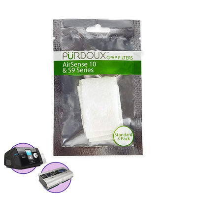 ResMed CPAP Machine Filters for S9 & S10 Airsense / Aircurve - 3 Pack