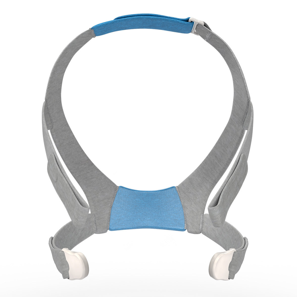 Front view of Resmed F30 Headgear with grey straps.