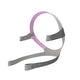 ResMed AirFit F10 standard grey headgear with pink accents.