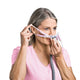 woman adjusting the bella loops on her swift FX bella CPAP mask
