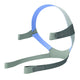 Resmed AirFit&trade; F10, standard blue headgear on a white background