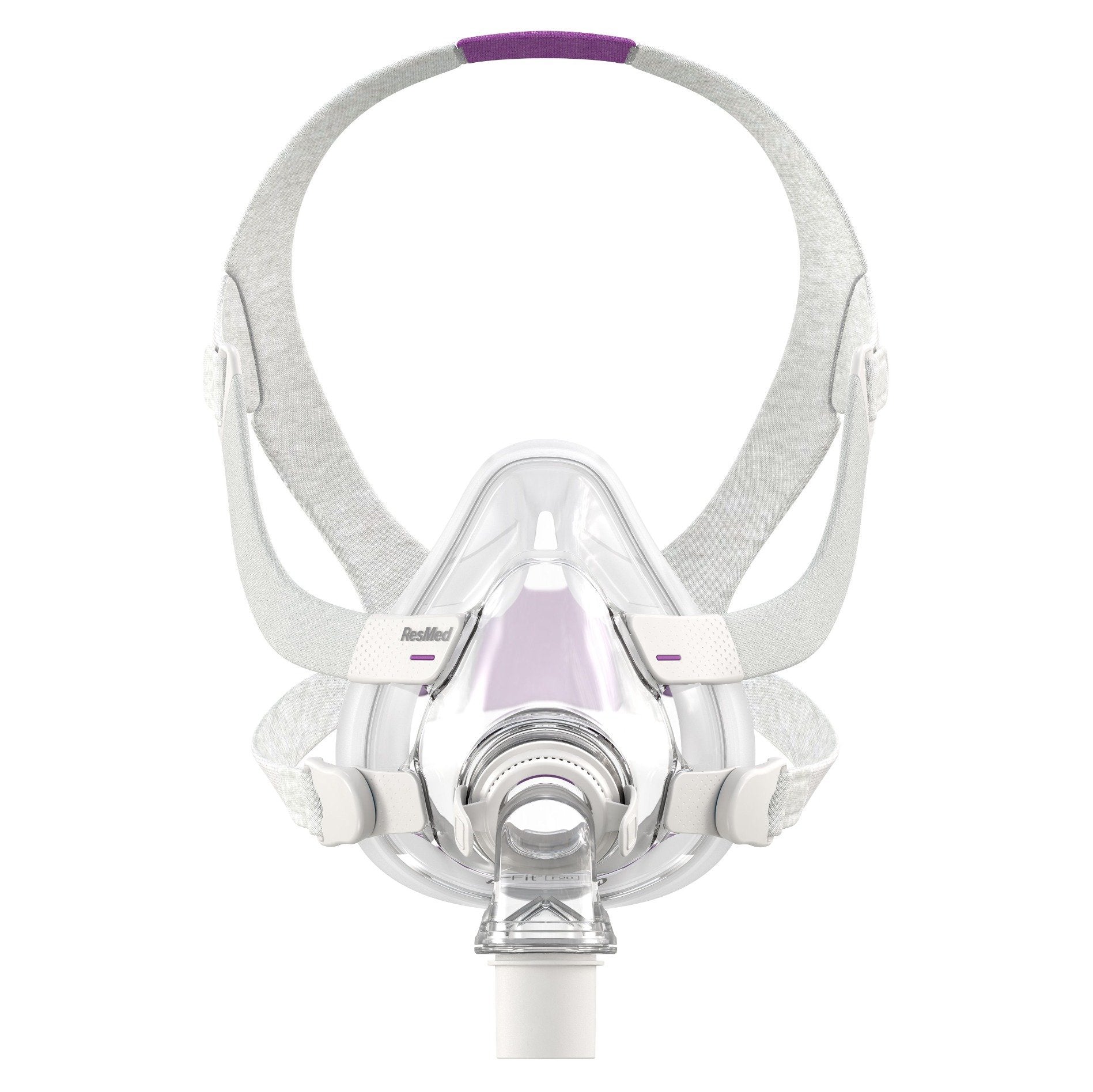 Resmed AirFit&trade; F20 for Her full face mask with headgear in a white background