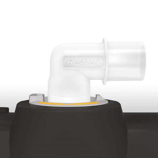 Top view of the Resmed Airsense 10 elbow