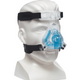 Side view of mannequin with ComfortGel Blue Nasal CPAP Mask with headgear.