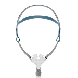 Front view Rio 2 Nasal Pillow System Mask With Headgear by 3B Medical.