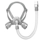 Front view of grey headgear and nasal frame cushion with swivel tube connector  for Siesta Nasal Mask All Size Fit Pack by 3B Medical.