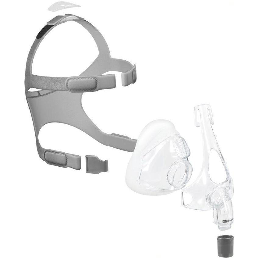 Exploded view of Simplus Full Face Mask for Fisher & Paykel