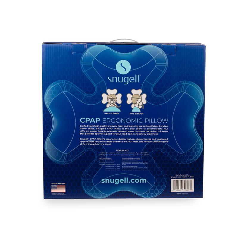 Snugell CPAP pillow exterior box.