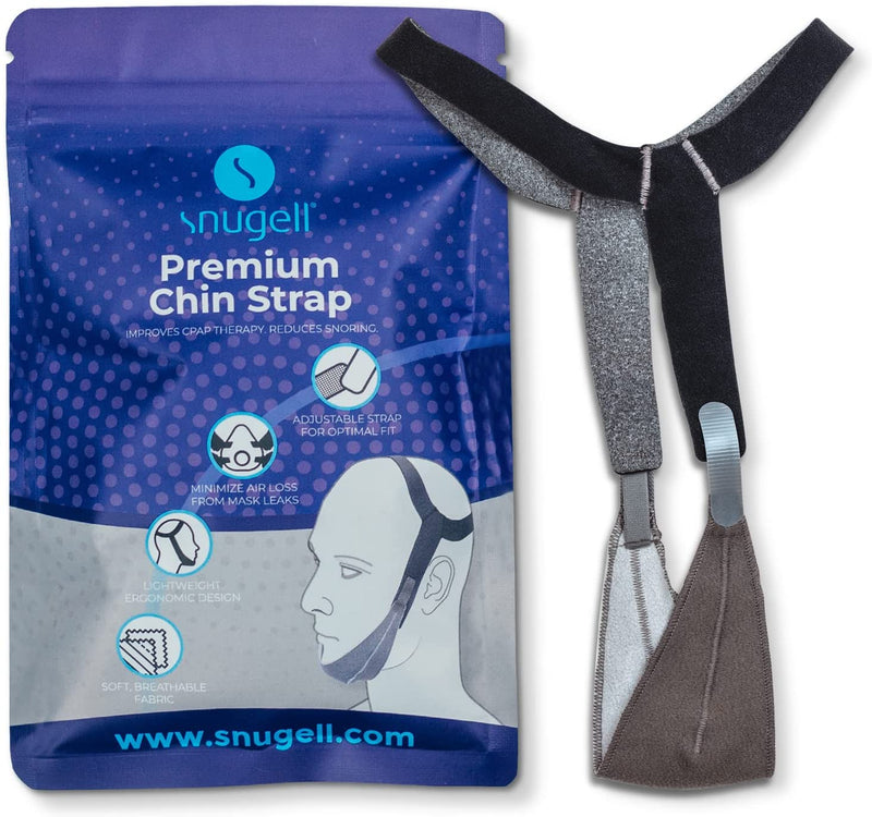 Front view of Snugell Premium Chin Strap with packaging