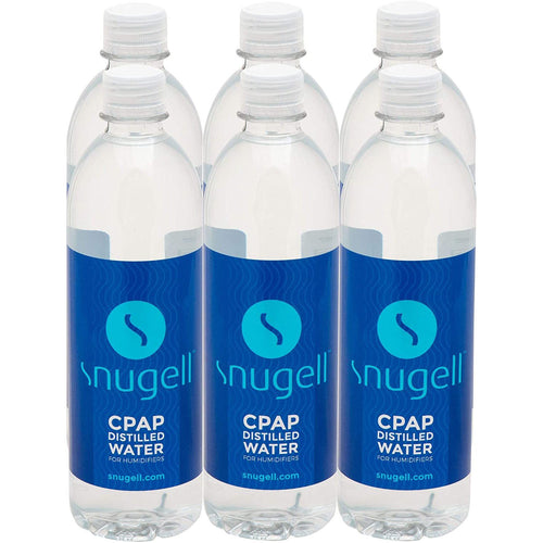 Snugell Distilled Water for CPAP Machines 6 Bottle Pack 20oz