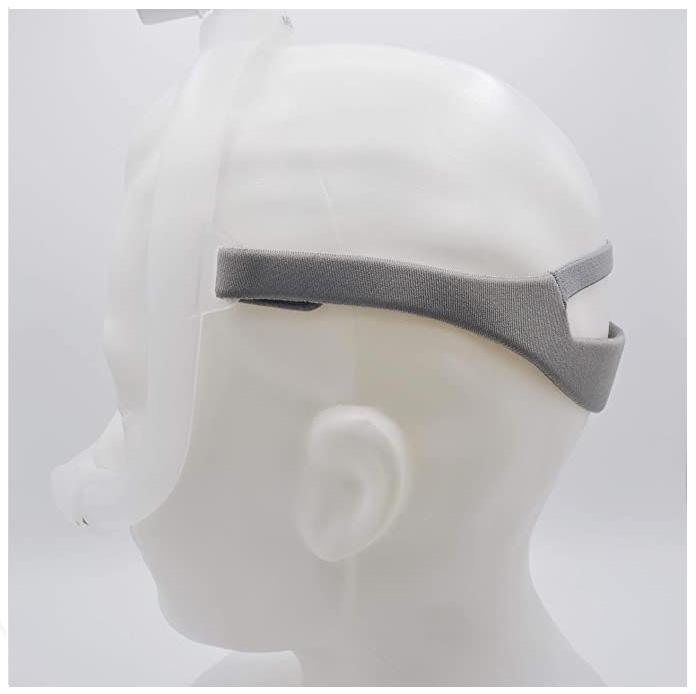 Side view of mannequin with headgear replacement.