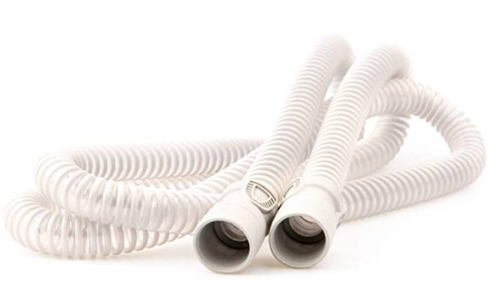 Snugell slim universal tubing 6 ft, close view of the connectors on a white background