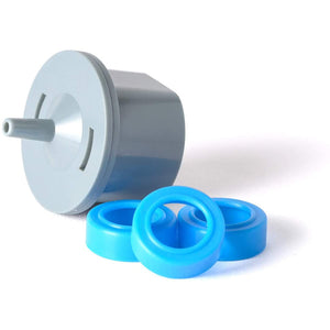 SoClean blue circle adapter and grey adapter for DreamStation Go and ResMed AirMini.