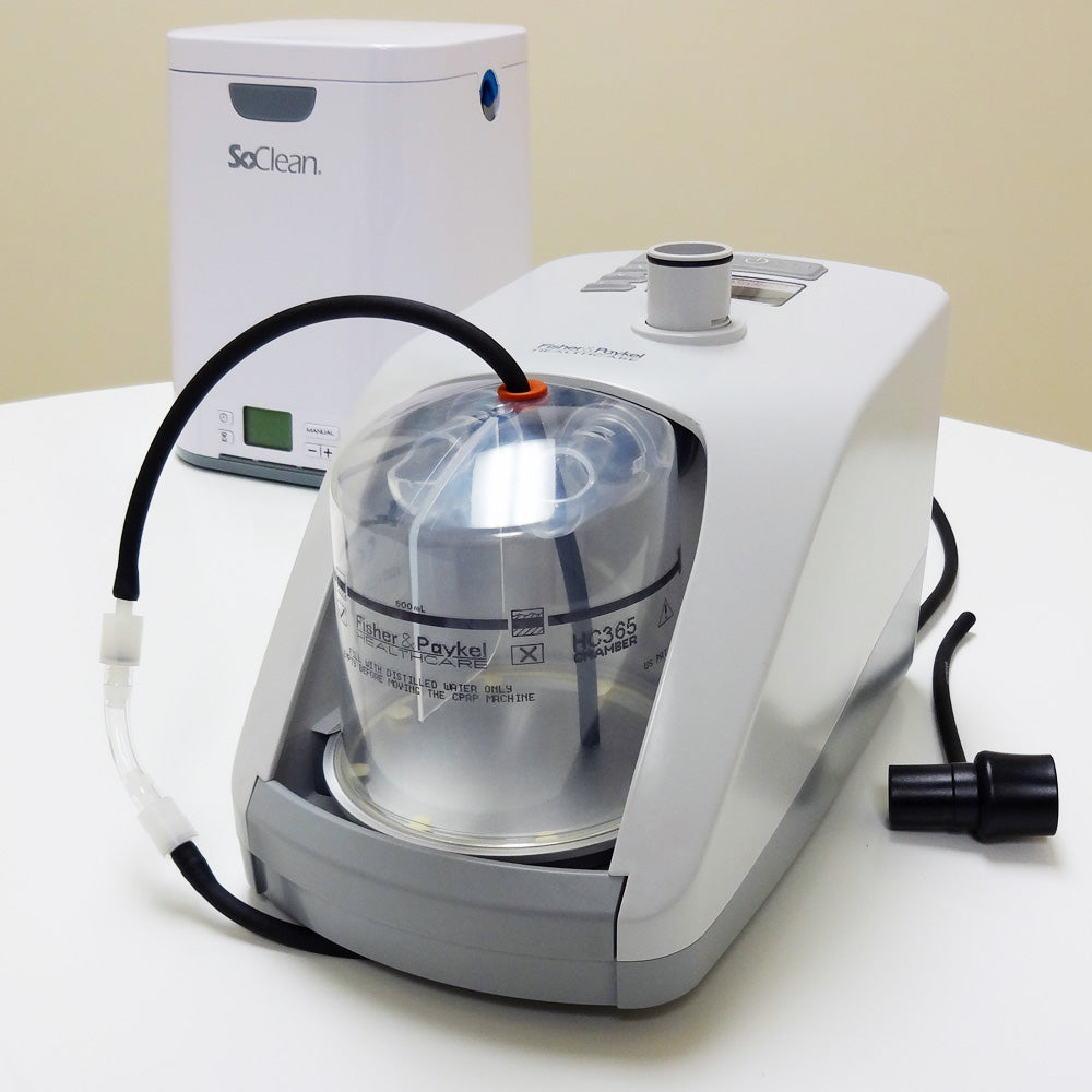 SoClean adapter connected to Fisher & Paykel 600 Series.