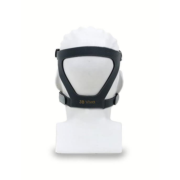 Back view of mannequin with Viva Nasal Mask With Headgear by 3B Medical.