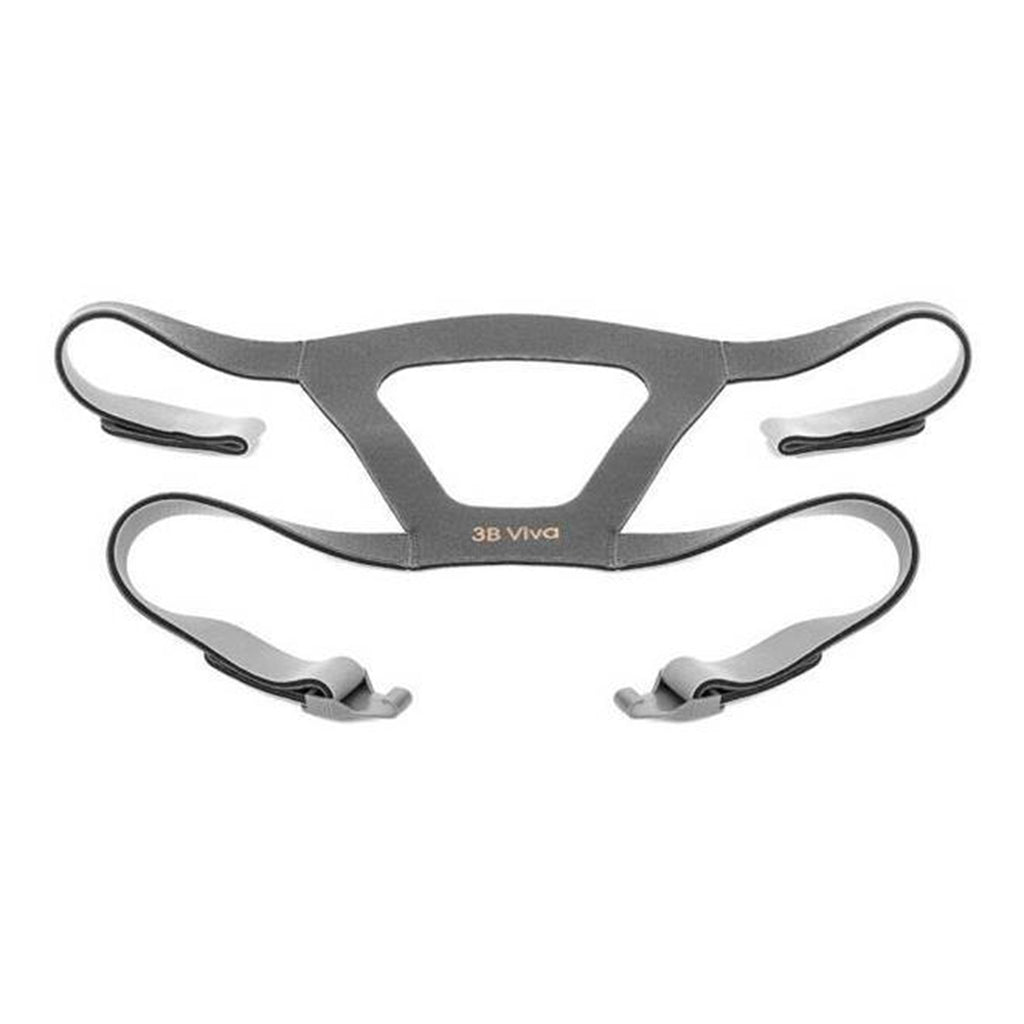 View of grey headgear for Viva Nasal Mask by 3B Medical.