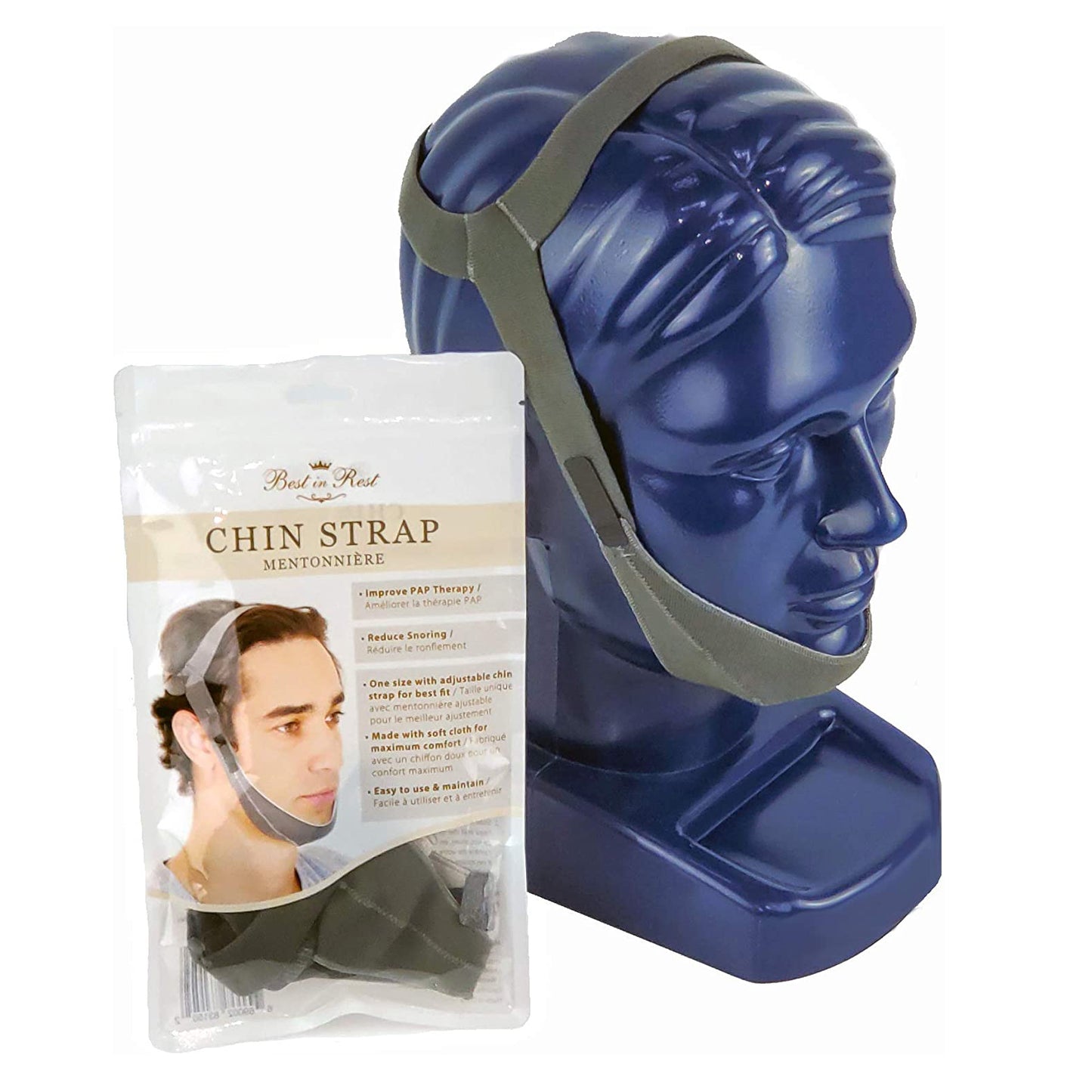 Packaging for chin strap.