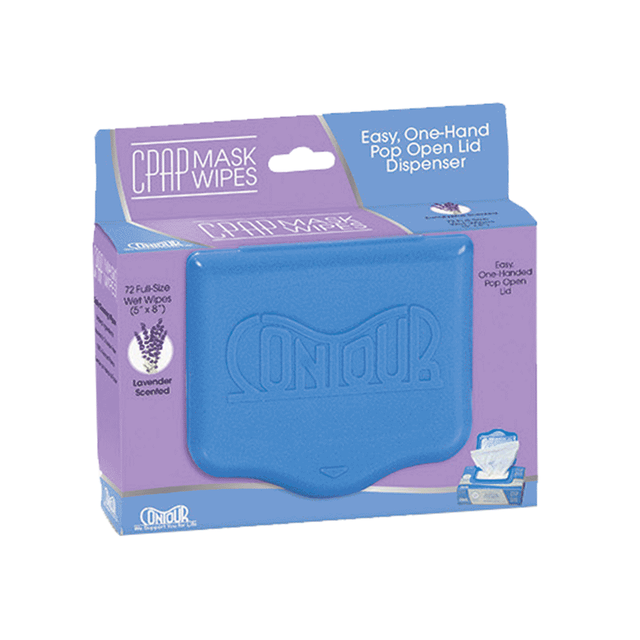 Front view of Contour Lavender CPAP Mask Wipes