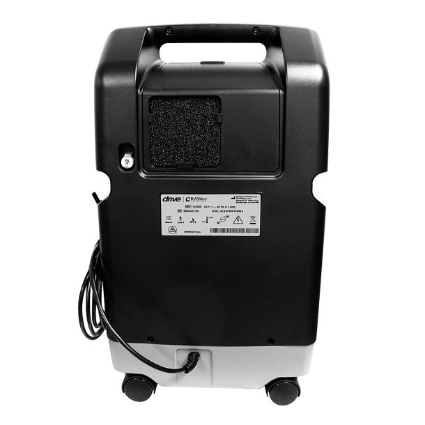 back view of Drive Devilbiss 10 liter oxygen concentrator