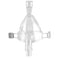 Fisher & Paykel FlexiFit 431 full face mask frame, front view with swivel elbow and headgear clips