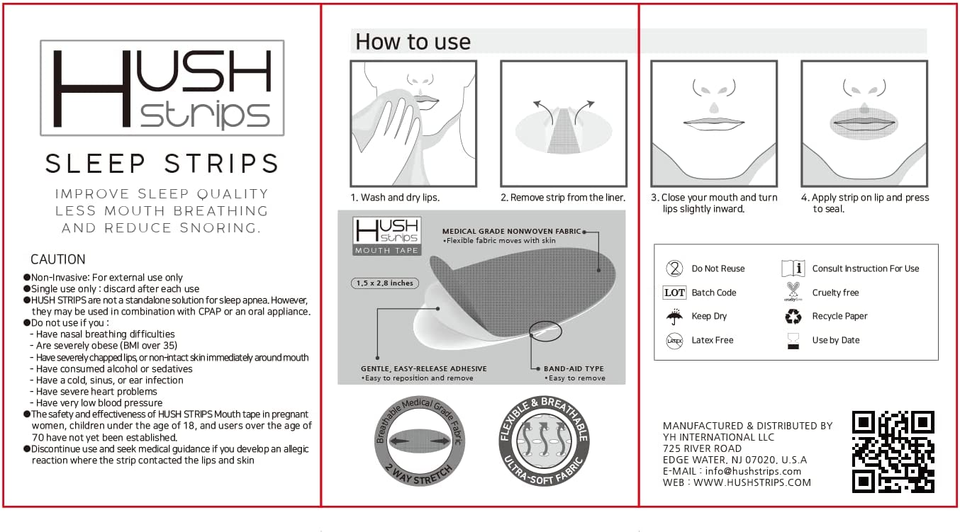 step by step how to use the hush strips for snoring