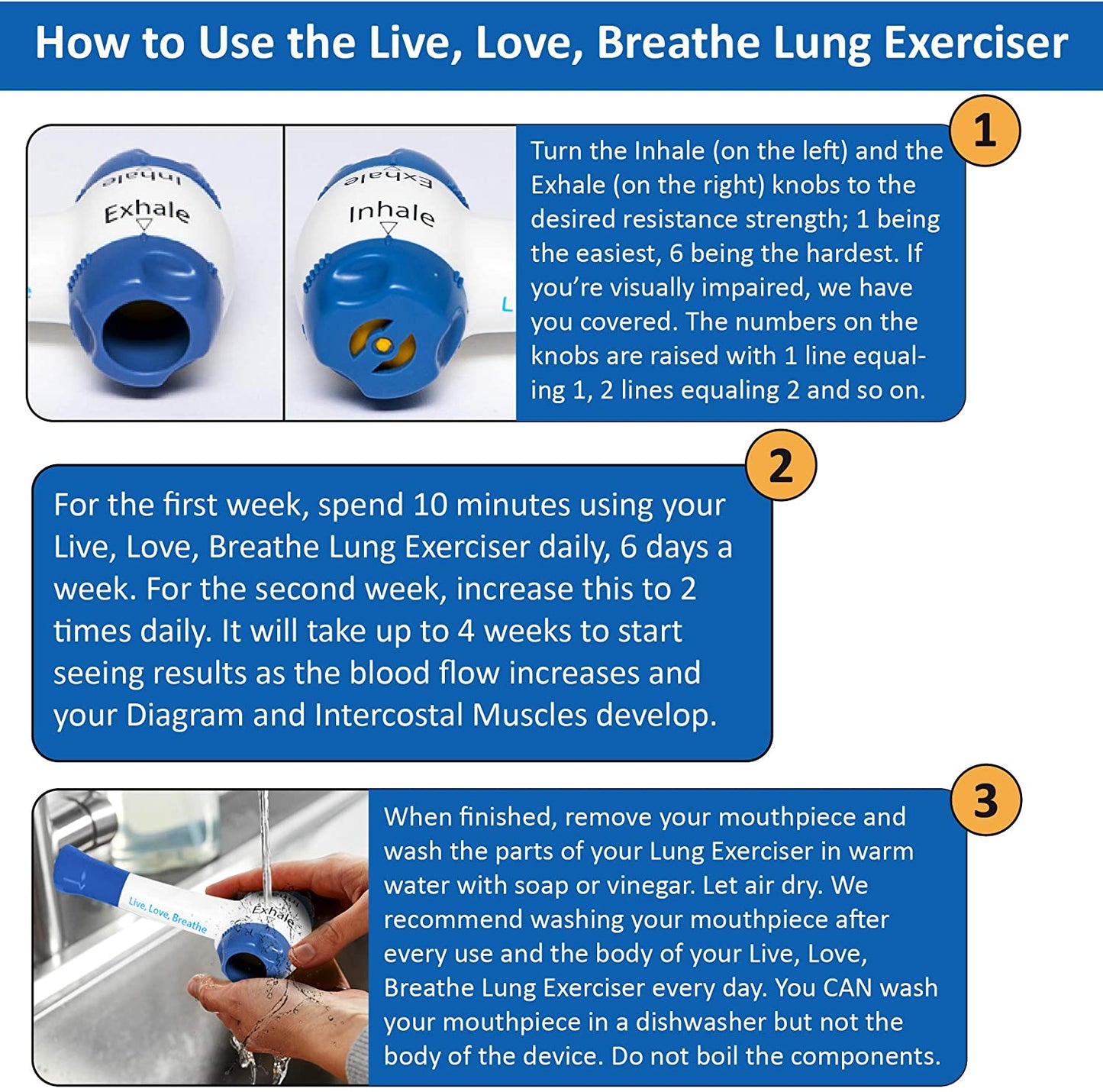 How to use the live love breathe lung exerciser