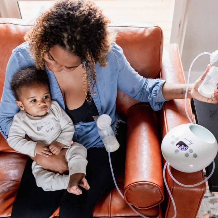 Woman with baby.