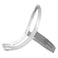 ResMed Swift FX Nano replacement headgear, angled view of gray back panel and clear straps