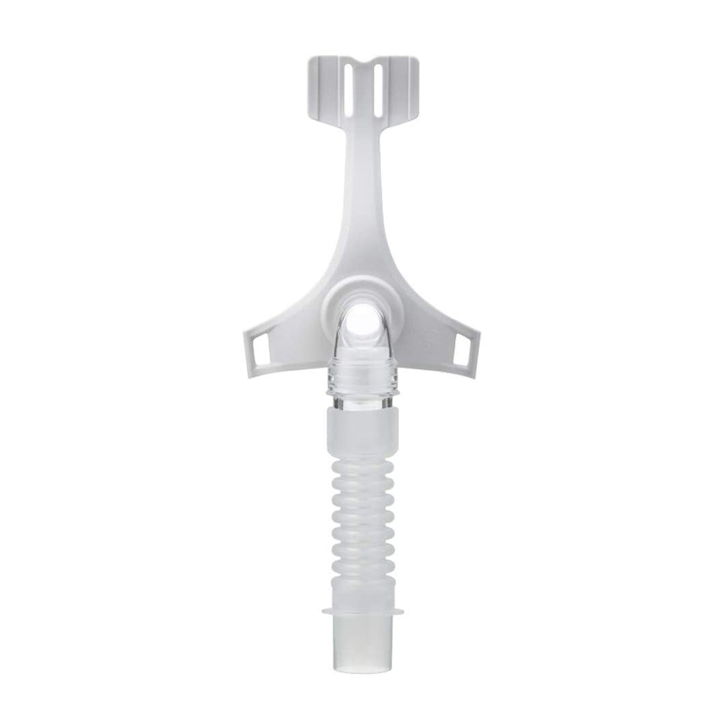 Apex Wizard 320 mask frame system with swivel elbow and flexible short tube attached