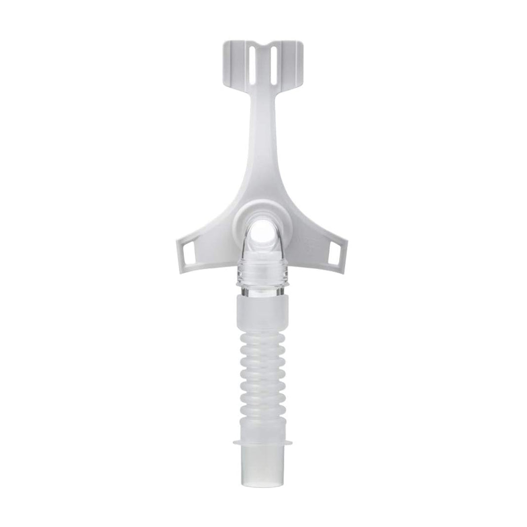 Apex Wizard 320 mask frame system with swivel elbow and flexible short tube attached